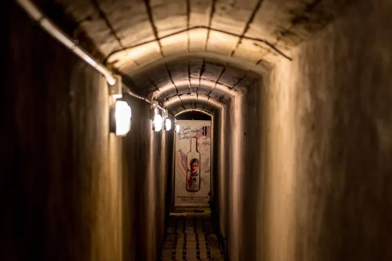 Pasadizo abovedado entre las cavas subterráneas — Besalduch Valls